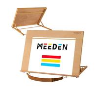 MEEDEN Chevalet de Bureau Réglable A2 à 5 Positions - Portable Avec Ceinture de Transport - Robuste en Bois de Hêtre Pour la Peinture et le Dessin