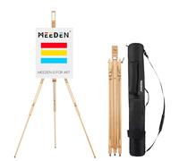 MEEDEN Chevalet de peinture en Bois de Hêtre- Chevalet de Trépied Réglable et Portable - Parfait pour les Peintres, les étudiants et les Artistes Paysagistes, Accueillant Toile Maximum de 106 cm