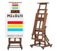 MEEDEN Chevalet de peinture extra large : chevalet d'artiste en bois de hêtre massif - Chevalet de studio professionnel robuste pour adultes - Cadre en H mobile pour peinture sur toile jusqu'à 200,7