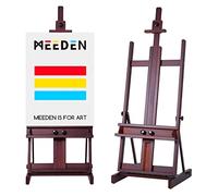 MEEDEN Chevalet de studio en bois de hêtre avec cadre de H, très résistant, chevalet de sol réglable, pour acrylique, peinture à l'huile, peut contenir une toile jusqu'à 195,6 cm