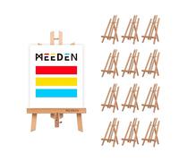 MEEDEN Chevalet de table de 40,6 cm : lot de 12 chevalets en bois de hêtre pour la peinture - Chevalet de table en toile pour peinture