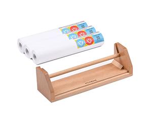 MEEDEN Distributeur de Rouleau de Papier de Table： Chevalet pour Enfants | en Bois de Hêtre avec Rouleaux de Papier (12" x 75ft) - Chevalet Portable pour Enfants
