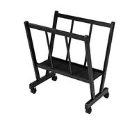 MEEDEN Grand Support d'impression en Bois: Étagère de Rangement pour l'art, Étagère de Séchage pour l'art avec Roulettes, Présentoir pour Affiches, Supporte des toiles jusqu'à 119 cm, Noir