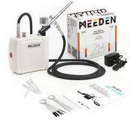 MEEDEN Kit de Compresseur Aerographe: Aerographe Kit Complet Portable - 0.5mm Pistolet Aérographe Portable pour Peinture, Maquillage, Ongles, Tatouages