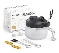 MEEDEN Kit de nettoyage pour aérographe, pot de nettoyage en verre avec support pour aérographe, brosses de nettoyage, ensembles d'aiguilles de nettoyage, outil de réparation, protecteur de aérographe