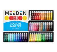 MEEDEN Kit de Peinture Gouache - 48 x 12 ml (0,4 oz) Couleurs Fournitures de Peinture Artistique pour Artistes, Etudiants Débutants - Peintures Artistiques Pigmentaires Riches pour Peinture sur Toile