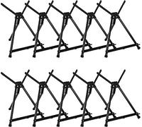 MEEDEN Lot de 10 chevalets de présentation de table en aluminium pour peinture, chevalet pliable et portable, léger, peut contenir des toiles jusqu'à 61 x 76,2 cm