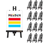 MEEDEN Lot de 12 chevalets noirs de table de 40,6 cm : trépied, fête, enfants, étudiants, mini chevalets