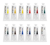 MEEDEN Lot de 12 tubes de peinture à l'huile pour artiste - 12 couleurs x 60 ml - Fournitures d'art pour peinture sur toile