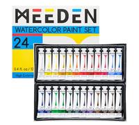 MEEDEN Lot de 24 Peintures Aquarelles 12 ml - Pigments Riches, Non Toxiques, Pour Les Artistes, Les Adultes, Les Enfants, Les Loisirs Créatifs