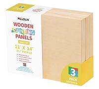 MEEDEN Lot de 3 Toile Peinture 27.94 * 35.56 CM en Bois en Bouleau Toile à peindre de 3.8CM de Profondeur Tableau Peinture pour Peinture Acrylique, à l'huile, Peinture Aquarelle Multiple Média