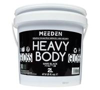 MEEDEN Mars Peinture acrylique noire 2 l Heavy Body Gloss Peinture d'artiste - Grand paquet de peinture noire épaisse pour toile, travaux manuels, peinture de meubles