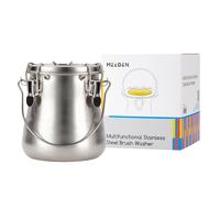 MEEDEN Nettoyeur de pinceaux portable en acier inoxydable pour peinture à l'huile et acrylique - Grand format