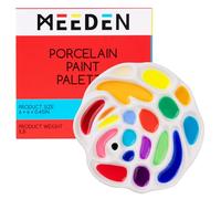 MEEDEN Palette de Peinture en Porcelaine, Plateau de mélange pour Aquarelle en céramique, Design en Forme de Rose