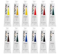 MEEDEN Peinture à l'Huile Kit - 12 Couleurs x 170ml/5.7oz Tubes Professionnels pour Adulte - Peinture Huile Artiste pour Tableau Verre Bois Toile