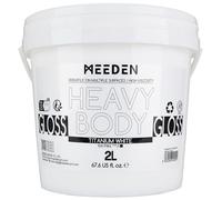 MEEDEN Peinture acrylique blanc titane : 2L Heavy Body Gloss - Grand paquet de peinture blanche épaisse pour toile, artisanat, peinture de meubles