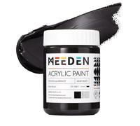 MEEDEN Peinture Acrylique Noir: 300 ml/10oz Pot de Peinture Noir à Texture Epais - Peintures d’Art Epaisses pour Artistes Professionnels Peignant sur Toile