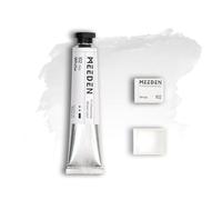 MEEDEN Peinture Aquarelle Professional Artist : Blanc - Tube Aquarelle de 15 ml/0,5 oz, Pigment Semi-Humide et Demi-Moule Vide Assorti pour les Artistes Pros