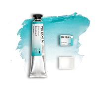 MEEDEN Peinture Aquarelle Professional Artist : Vert Emeraude - Tube Aquarelle de 15 ml/0,5 oz, Pigment Semi-Humide et Demi-Moule Vide Assorti pour les Artistes Pros