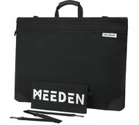 MEEDEN Portfolio d’Artiste Résistant aux Déversements Étui de Fournitures de Croquis Taille A2/A3 avec 2 Compartiments et Bandoulière pour Les Concepteurs, Pochette Art Noir (61 x 79 x 5 cm)