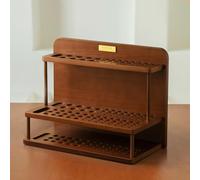 MEEDEN PRO Porte Pinceaux : Organisateur de Pinceaux en Bois à 2 Niveaux - Porte Pinceaux à Grande Capacité - Rangement pour Fournitures Artistiques pour Bureau, Arts et Artisanat
