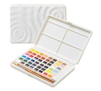 MEEDEN Set de peintures aquarelle 48 couleurs, ensemble de peintures à l'eau avec blocs amovibles, palette et accessoires aquarelle, set de peintures pour artistes débutants et professionnels