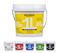 MEEDEN Studio Heavy Body Lot de 6 peintures acryliques à pigments riches non toxiques pour mur, toile, bois, cuir, pierre artisanale, 1 l