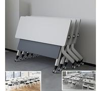 Meedlopia Grande Table de conférence Pliante avec roulettes silencieuses, 3 pièces, pour Bureau, Formation, Salle Classe, réunion Mobile, 47,2 x 23,6 29,5 Pouces (47,2 15,7 Pouces)
