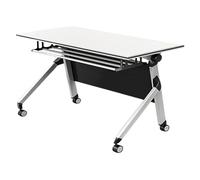 Meedlopia Table de conférence Mobile avec roulettes silencieuses, Bureau de Formation à roulettes, Table de réunion Pliable à Plateau Rabattable, Assemblage Facile, Lot de 2, 47,2" x 19,6" x 29,5"