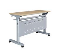 Meedlopia Table de conférence Pliante Mobile avec roulettes pour réunions de Bureau de Vente, Table de Formation à Plateau Rabattable pour négociation, Portable 55,1 x 23,6 x 29,5 Pouces