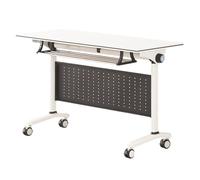 Meedlopia Tables de conférence Pliantes rectangulaires à roulettes et cloison (3 pièces) 120 x 50 x 75 cm (47,2 x 19,6 x 29,5 Pouces) pour Un Gain de Place