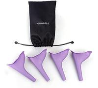 Meeeno Urinoir Féminin Portable Léger Urinoire en Silicone pour Voyage, Un Paquet de 4 (Violet, 4pcs)