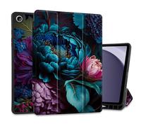MEEgoodo Étui pour Samsung Galaxy Tab A9 Plus 11" 2023 avec Porte-Stylo S, étui pour Tablette Intelligente A9+ avec Support à Trois Volets en Cuir + Coque arrière en TPU Souple + Veille/réveil