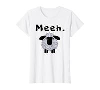 Meeh Mouton Marrant Fermier T-Shirt Graphique avec Valeur, Femme, Blanc, XL