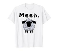 Meeh Mouton Marrant Fermier T-Shirt Graphique avec Valeur, Homme, Blanc, L