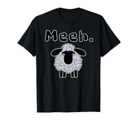 Meeh Mouton Marrant Fermier T-Shirt Graphique avec Valeur, Homme, Noir, L