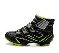 Meejia Bottes de Cyclisme VTT d’Hiver pour Homme/Femme, Imperméables et Antidérapantes, Chaussures de Vélo de Montagne Compatibles SPD