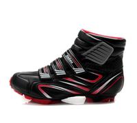 Meejia Bottes de Cyclisme VTT d’Hiver pour Homme/Femme, Imperméables et Antidérapantes, Chaussures de Vélo de Montagne Compatibles SPD