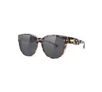 Meeloog Lunettes de soleil polarisées surdimensionnées pour femme - Lunettes de soleil de conduite pour conduite MST0073, Motif léopard A5/verres noirs