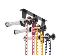 MEELRYD 3 rouleaux pour photographie - Montage mural - Système de support de fond manuel - Avec 2 crochets Tri Fold, 6 barres d'expansion, 3 chaînes, 8 vis d'expansion