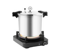 MEELRYD Autocuiseur rapide de 22 litres, avec valve de vidange réglable, manomètre numérique de luxe, compatible avec l'induction et la vidange de pression, pour tous les types de cuisinières