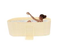 MEELRYD Baignoire portable pour adulte - 1,5 m - Pliable - Avec 2 trous de drainage - Pour spa familial et douche de couple