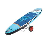 MEELRYD Chariot de canoë réglable en aluminium, pliable, jusqu'à 80 kg, avec 2 roues gonflables en polyuréthane, chariot de transport pour bateaux, canoës