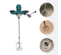 MEELRYD Mélangeur à béton 2100 W, agitateur à mortier avec 6 vitesses fouet m14, idéal pour mélanger l'alimentation, le plastique, la peinture, le béton, le mortar, etc