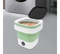 MEELRYD Mini machine à laver pliable - 12 l - 1,8 kg - Petite machine à laver portable - Pour vêtements de bébé, sous-vêtements, camping, camping-car, cadeaux, voyages (vert)
