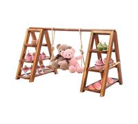 MEELRYD Présentoir à cupcakes en bois à 3 étages - Présentoir à cupcakes pour présentation de desserts - Avec balançoire pour aliments et jouets