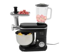 MEELRYD Robot de cuisine universel 3 en 1, pétrisseur, hachoir à viande, presse-agrumes, petite machine à pâte 1500 W, mixeur à 6 + 1 niveaux avec bol de 6 l pour cuisines, restaurants, boulangeries