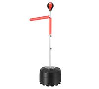 MEELRYD Sac de frappe avec pied réglable en hauteur, sac de frappe de fitness, sac de frappe sur pied réglable en hauteur, avec balles réfléchissantes, gants de boxe, barre rotative à 360° pour les