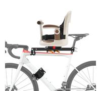 MEELRYD Siège de vélo pour enfant - Siège de vélo pour enfant monté à l'avant - Siège enfant VTT avec ceinture de sécurité, dossier, main courante pour enfants de 6 mois à 8 ans (jusqu'à 40 kg)