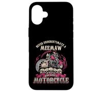 Meemaw T-Shirt de Motard avec Inscription « Never Underestimate Motorcycle Grandma » Coque pour iPhone 16 Plus